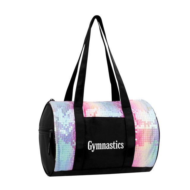 Justice gold gymnast trent duffel bag